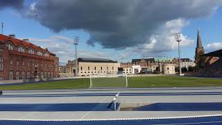 Østerbro Stadion in Copenhagen Denmark  Stadium of B93 [upl. by Llenrag]