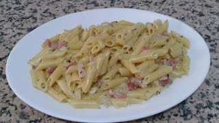 Macarrones a la Carbonara  Cocina Facil Con Amalia [upl. by Ranita]