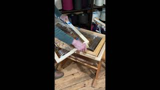 Cleaning Your Loom Schacht Baby Wolf loom [upl. by Meggs]