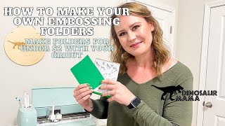 Make Your Own Embossing Folders with Cricut  Budget Friendly Paper Craft amp Scrapbooking Tutorial [upl. by Suicul981]