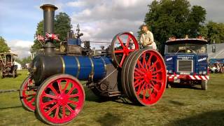 Hauling Lancashire boiler around Astle Park 2016 [upl. by Doig]