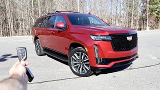 2022 Cadillac Escalade ESV 4wd Sport Start Up Walkaround and Review [upl. by Seaman]