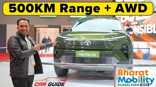 Tata Harrier EV with AWD  500KM Range  5 Star Safety  Tatas Next Electric Car in India [upl. by Anaahs282]