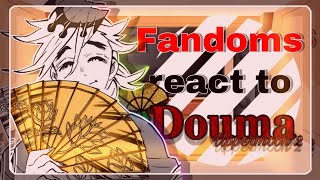 • 🪭 • Fandoms react to Douma • 18  No Ships  🇧🇷  🇺🇲  ‼️MANGÁ SPOLEIRS ‼️ • • ❄️ • [upl. by Mariken]