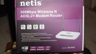 Netis DL4322 Wireless 300Mbps Adsl Modem Router Unboxing amp Review The Cheapest one [upl. by Angele]