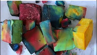 Fresh dyed crunchy gym chalk blocks ODDLY satisfying  ASMR [upl. by Auhsuoj]