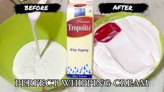 Kaise bnate hai PERFECT WHIPPING CREAM hindi main Step by step tutorial recipe NO FAIL Stable cream [upl. by Paget]