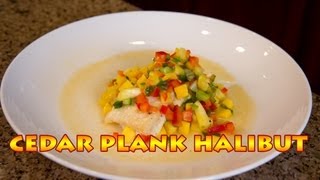 Grilled Halibut Recipe  Cedar Plank Halibut [upl. by Orth736]