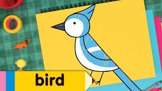 How To Draw A Bird  Simple Drawing Lesson for Kids  Step By Step [upl. by Gilliam]