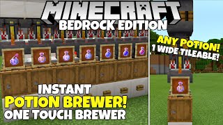 Minecraft Bedrock INSTANT Potion Brewer One Touch Tutorial MCPE Xbox PC Ps4 [upl. by Kevyn176]