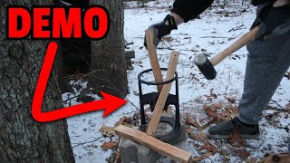 Best Kindling Firewood Splitter Demo  Amazon Product Review [upl. by Je]