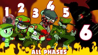 Flippy ALL PHASES 06 PHASES Friday Night Funkin  Flippy Flipped Out Happy Tree Friends [upl. by Carolan311]