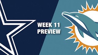 Cowboys vs Dolphins Preview Week 11  NFL [upl. by Ransom]