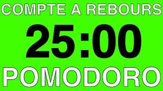 Compte à rebours Pomodoro  minuteur de 25 minutes avec BIP final [upl. by Vetter]