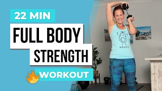 22 Minute Full Body Strength Training Workout For Women  Supersets [upl. by Aneet]