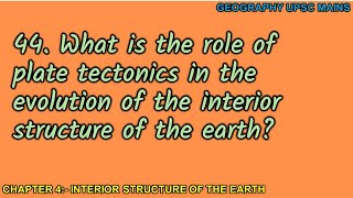 444 Role of Plate Tectonics in Earths Interior Evolution [upl. by Adnik]