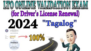 LTO ONLINE VALIDATION EXAM REVIEWER 2024 for Drivers License Renewal Tagalog [upl. by Lednic]