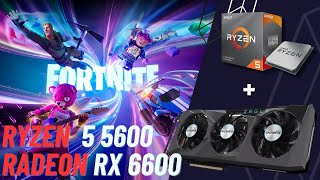 RX 6600  R5 5600  Fortnite  FPS  1080p [upl. by Elliven]