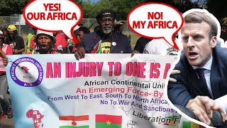 Africans Around the Continent Protest for Peace Against Frances War Mongering in Africa [upl. by Aynosal19]