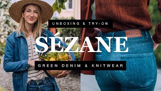 Sezane Unboxing  Tryon January Capsule  Knitwear and Green Denim [upl. by Fred]