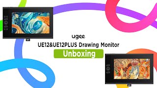 Whats Included in ugee Drawing Monitor UE12ampUE12 PLUS Unboxing [upl. by Cirri]