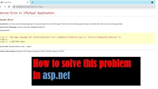 HOW TO SOLVE THIS ERROR IN SIMPLE WAY Server Error in ASPNET ApplicationClever Learning [upl. by Ahrat]