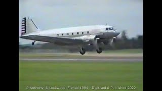 Douglas DC3253 N41HQ  2053 Otis Spunkmeyer Air  Mildenhall May 1994 [upl. by Neros]