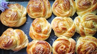 Rose Bun Recipe  Super Soft  Bilkis Food Art [upl. by Yvad524]