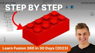 Day 1 of Learn Fusion 360 in 30 Days for Complete Beginners  2023 EDITION [upl. by Odraner]