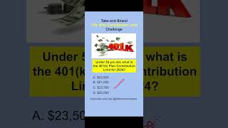 Take the 401k TSP 403b and 457 Elective Deferral Limit for 2024 Challenge investing quiz 401k [upl. by Aliekahs]