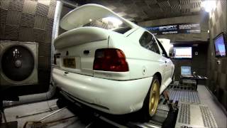 Escort Cosworth with ALS On the Dyno at Motorsport Developments In Blackpool Lancashire [upl. by Haim327]