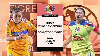 Tigres Femenil vs America Femenil  Promo  Zona TUDN en VIX 🇺🇸 [upl. by Pollack]