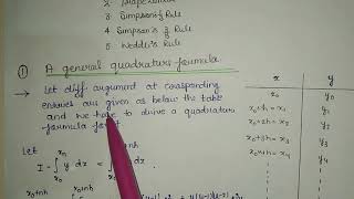 A General Quadrature Formula Numerical Integration numericalanalysis [upl. by Ettinger]