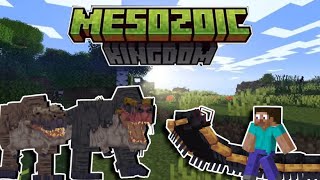 🟢MESOZOIC KINGDOM MOD para MINECRAFT BEDROCK🍂  ¿NUEVO REX🦖 [upl. by Yesnyl]