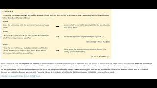 Eaton Enterprises uses the wagebracket method to determine federal income tax withholding [upl. by Dolph]