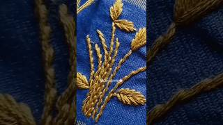 Hand Embroidery Leaf  Hand Embroidery Leaf Design leafembroidery leafstitch mmhandiworks video [upl. by Ikiv]