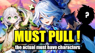 TOP 5 MUST HAVE Characters in Genshin Impact [upl. by Nnylarat]