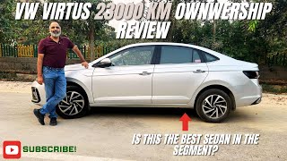 VW Virtus Ownership Review II 1 Year 23000 Kms Driven Is this sedan Worth Buying [upl. by Eltsyrhc728]