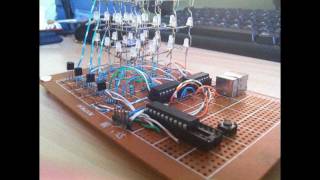 4x4x4 LED cube  attiny2313 [upl. by Inahpit]