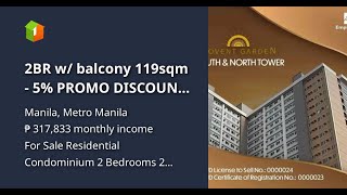 2BR w balcony 119sqm  5 PROMO DISCOUNT Rent to Own in Santa Mesa [upl. by Johannes614]