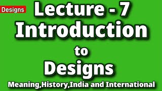 Introduction to Design Act 2000 Lecture 7 [upl. by Penman]