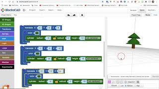 Make a tree in BlocksCad [upl. by Anala]