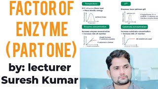 Factors affecting the enzymes activity HindiUrdu By Sir Suresh Kumar [upl. by Bekah]