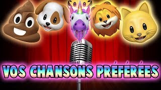 LES ANIMOJIS CHANTENT 10 CHANSONS EN 2MN [upl. by Lacagnia595]