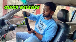 Quick Release Steering Wheel Installation For All Cars  Honda City Type 2 [upl. by Haibot]