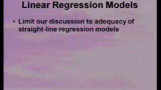 Chapter 0605 Lesson Adequacy of Regression Models Introduction [upl. by Ettesoj]