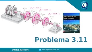 ESFUERZO DE TORSIÓN  MECÁNICA DE MATERIALES  BEER AND JOHNSTON  EJERCICIO 311 [upl. by Aiden]