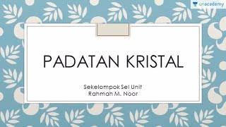 Padatan Kristal Struktur Sel Unit [upl. by Andree]