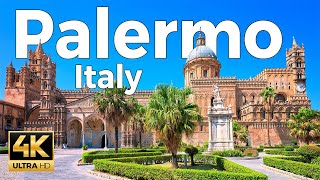 Palermo Sicily Italy Walking Tour 4k Ultra HD 60fps – With Captions [upl. by Huang558]