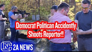 AntiGun Politician Injures Reporter While Shooting At Gun Range [upl. by Aronle]